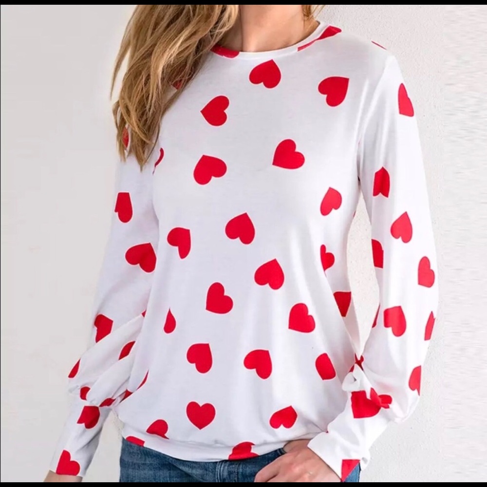 Cindy and fun long sleeve heart Tee